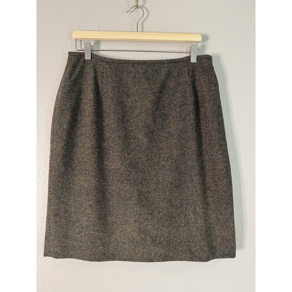 Lauren Ralph Lauren 100% Lambswool Tweed Mini Skirt Old Money Preppy Size 14